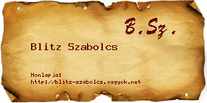 Blitz Szabolcs névjegykártya